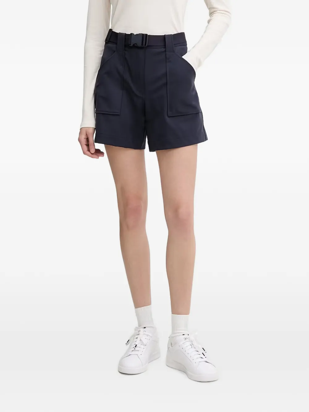 GUESS USA buckle-belted cargo shorts - Blu