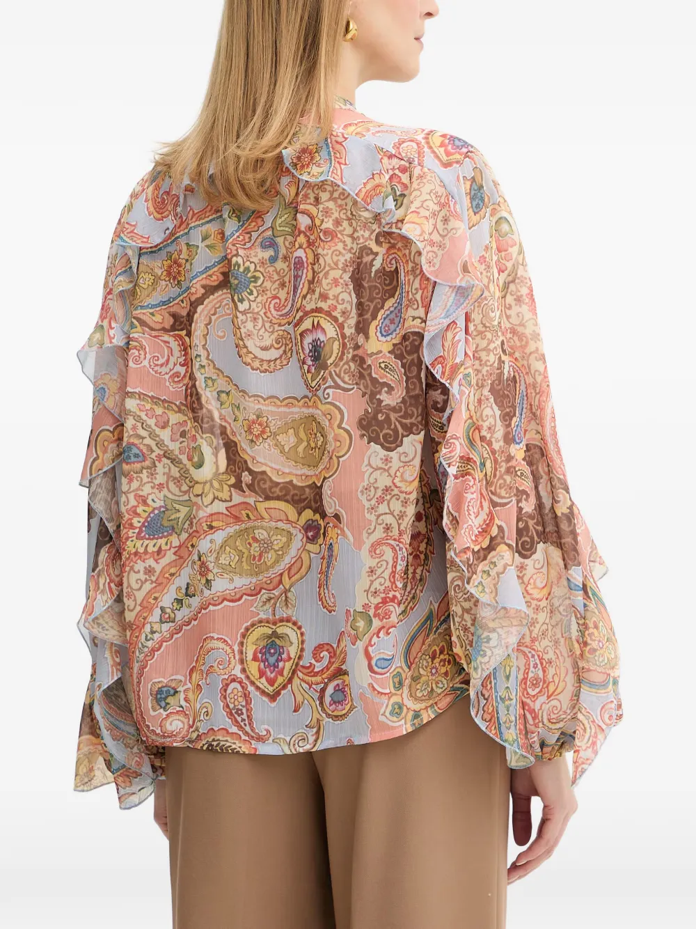GUESS USA paisley-print blouse Oranje
