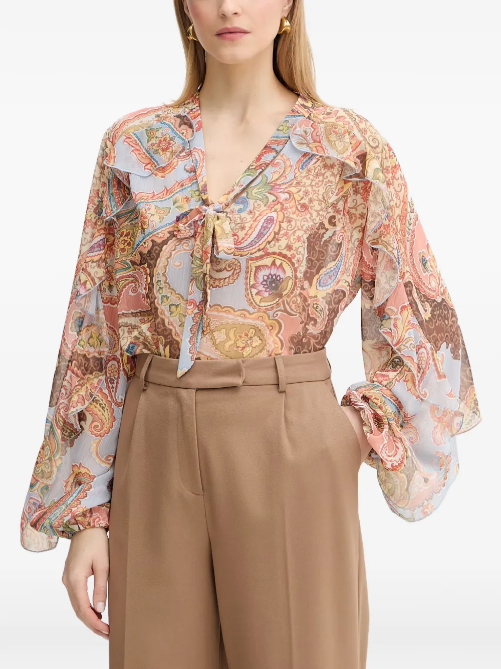 GUESS USA Blusa con stampa paisley - Arancione