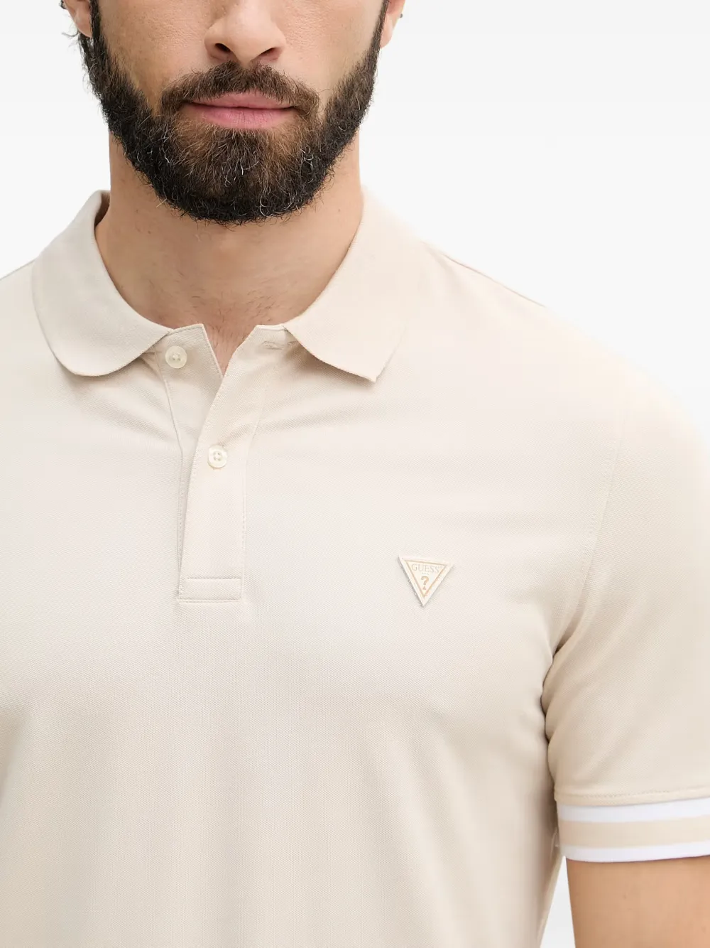 GUESS USA Eco Tipped Core poloshirt Beige