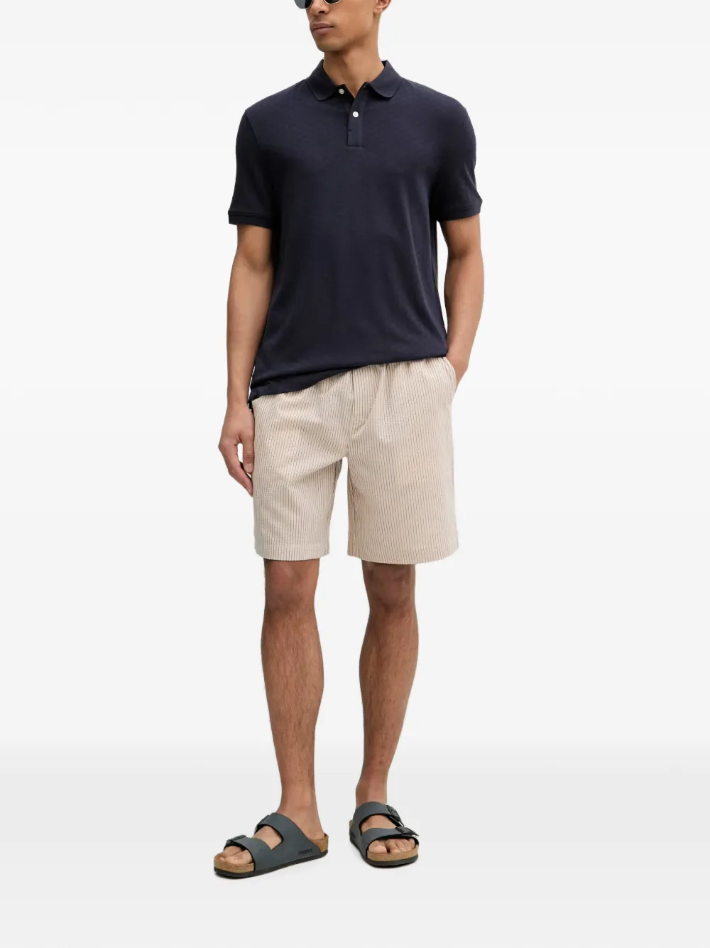 GUESS USA Poloshirt met geometrisch patroon Blauw