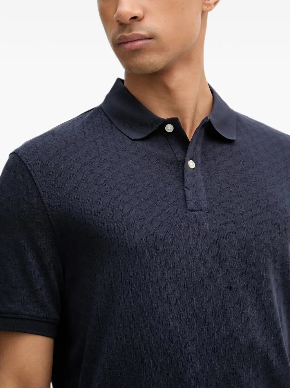 GUESS USA Poloshirt met geometrisch patroon Blauw