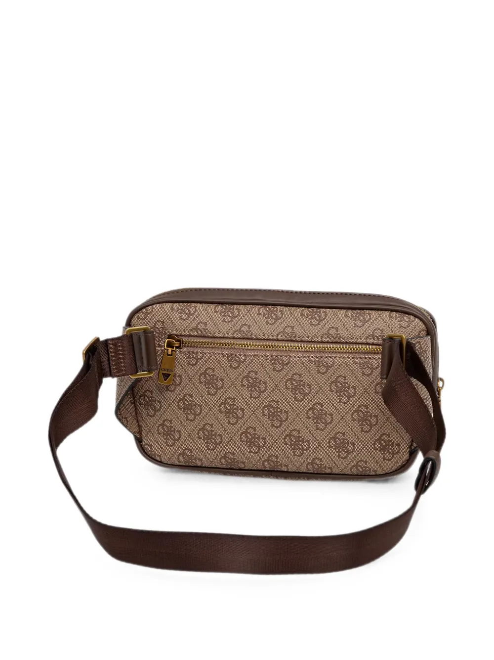 GUESS USA Heuptas met monogram-print en rits Beige