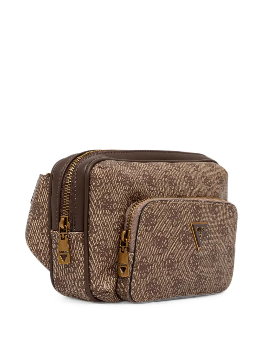 GUESS USA Heuptas met monogram-print en rits Beige