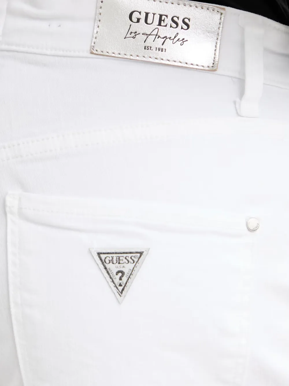 GUESS USA logo-patch straight-leg jeans Wit