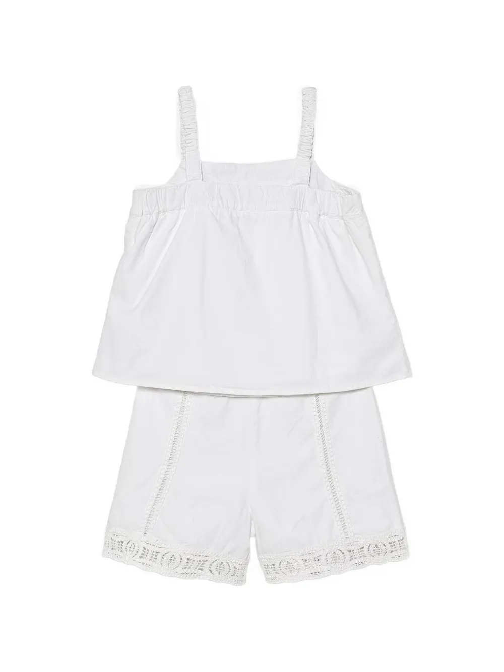 guess kids crochet-trim shorts set Wit