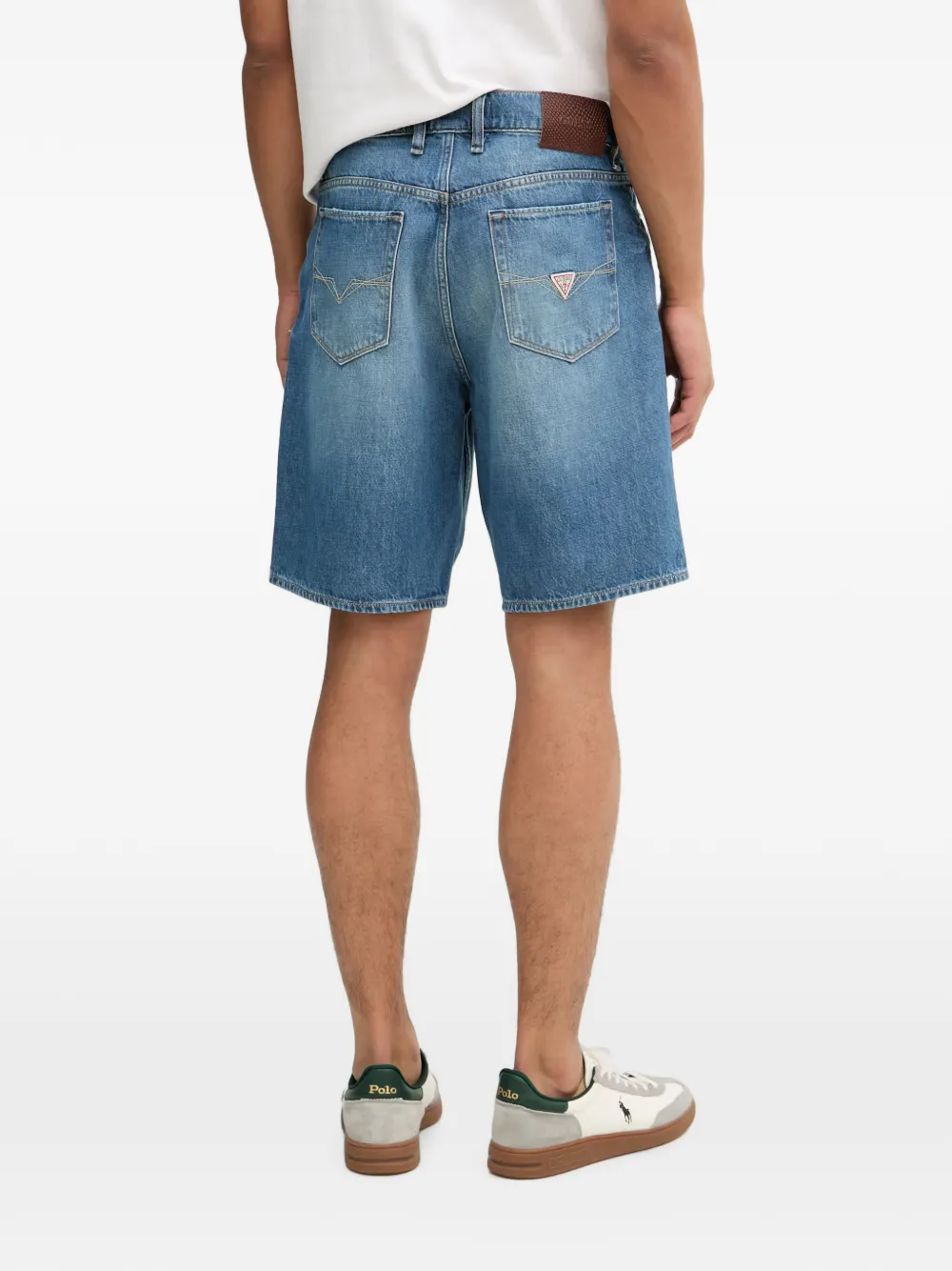 GUESS USA Gerafelde denim shorts Blauw