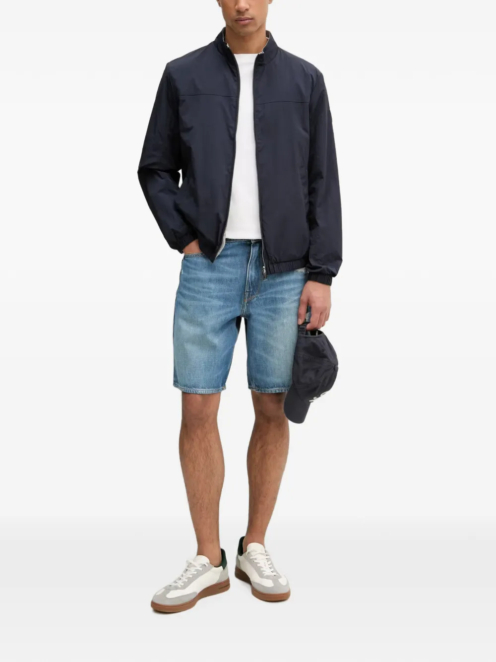 GUESS USA Gerafelde denim shorts Blauw