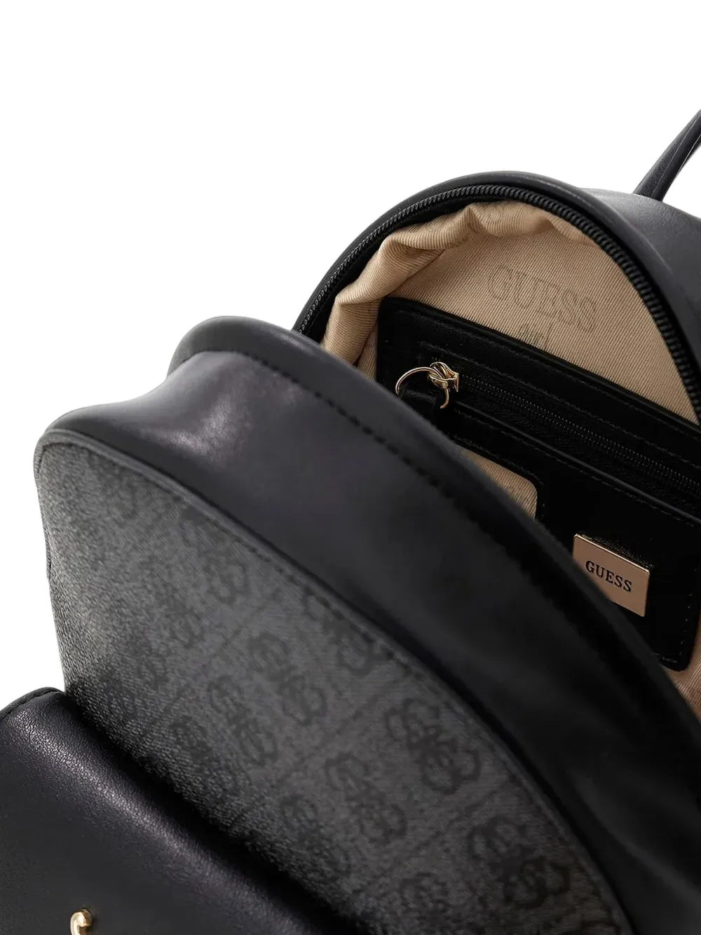 guess kids logo-print backpack Zwart