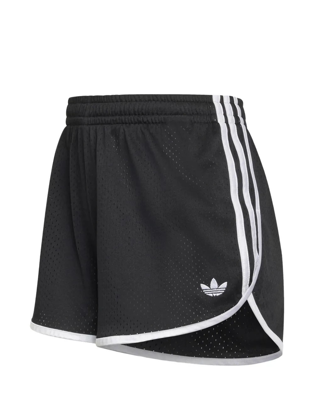 adidas three-stripes mesh shorts - Black