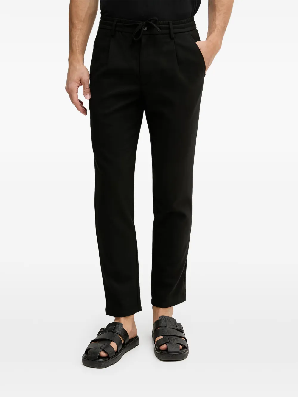 Lindbergh drawstring-waist pleated trousers