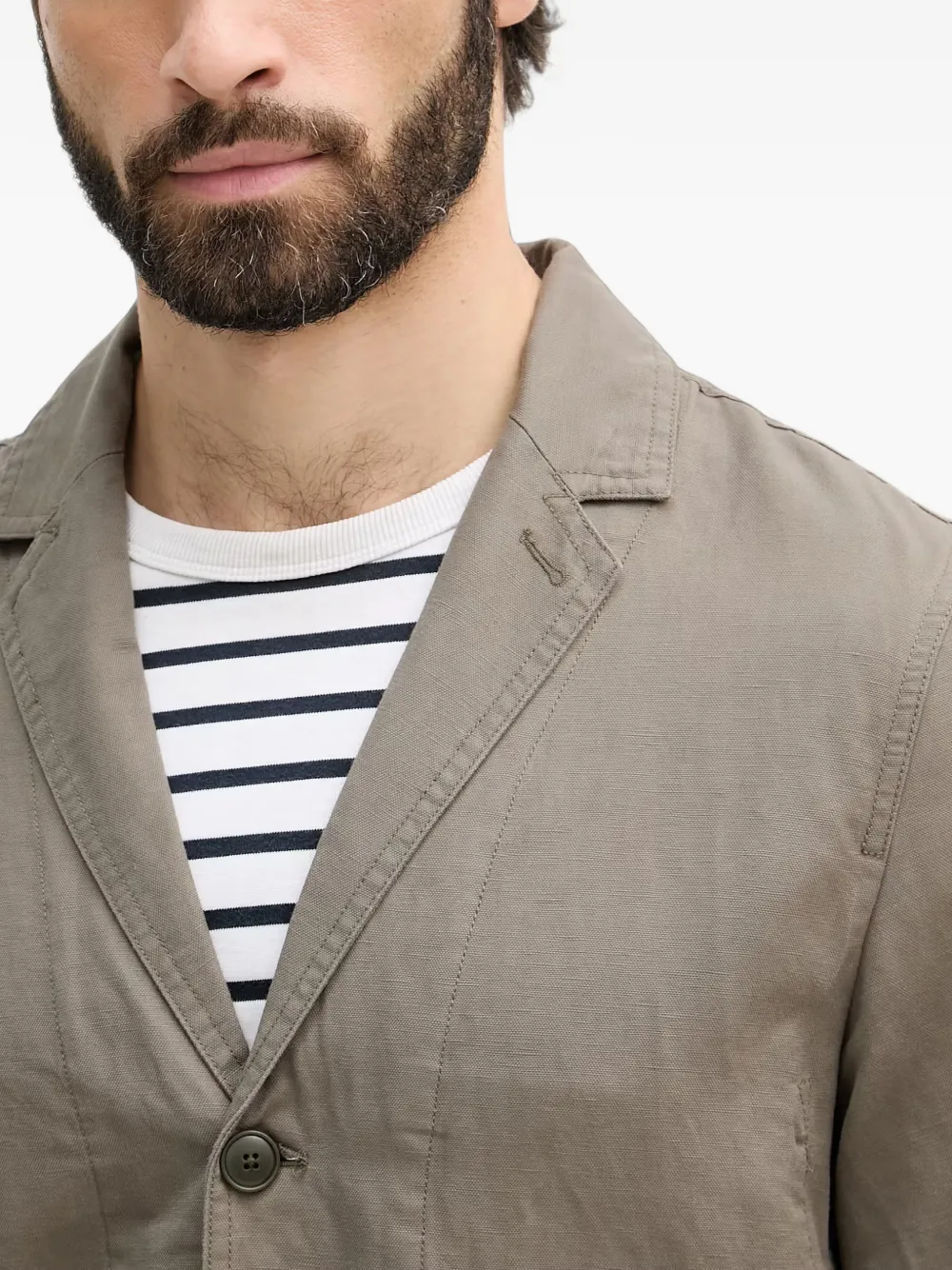 Lindbergh Blazer met opgestikte zak en gekerfde revers Bruin
