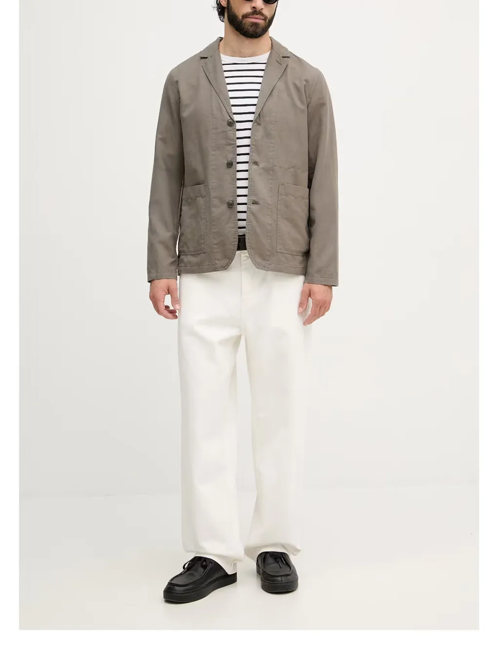 Lindbergh Blazer met opgestikte zak en gekerfde revers Bruin