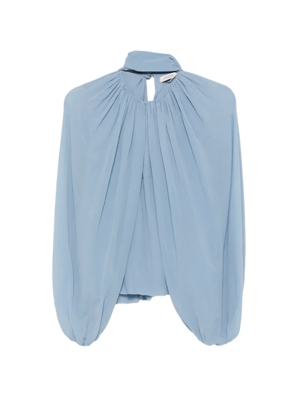 Dorothee Schumacher pussy-bow pleated blouse - Blue