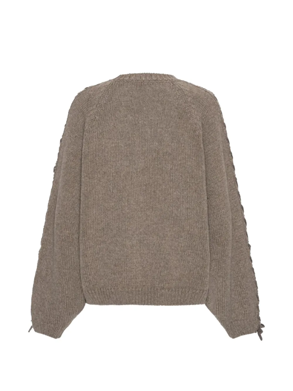 ROTATE BIRGER CHRISTENSEN Trui met logo-patch en veters Bruin