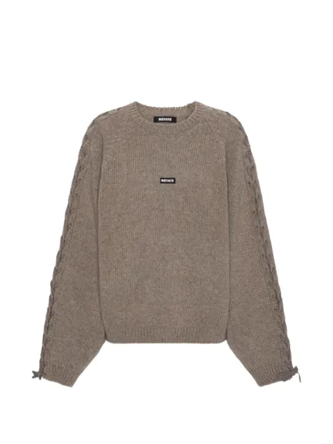 ROTATE BIRGER CHRISTENSEN lace-up logo-patch sweater