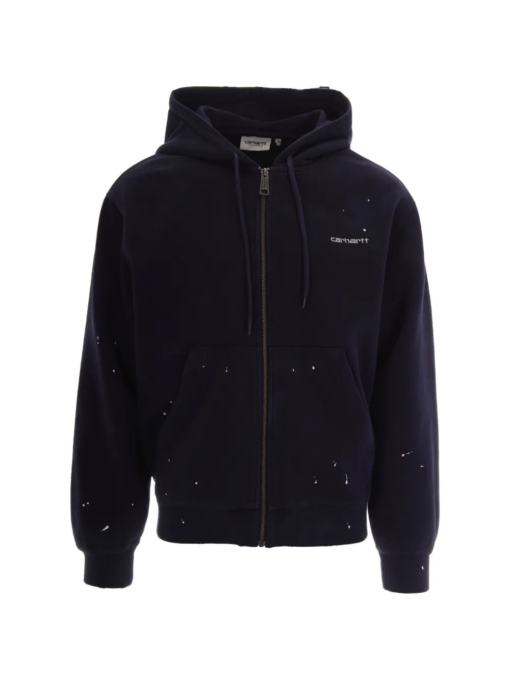 Carhartt WIP paint-splatter logo-embroidered hoodie - Blau