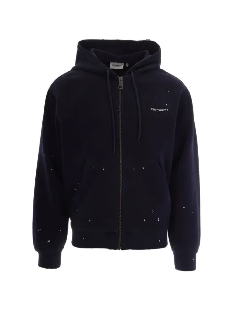 Carhartt WIP paint-splatter logo-embroidered hoodie