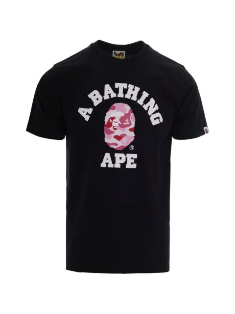 A BATHING APE® camo-print logo-print T-shirt