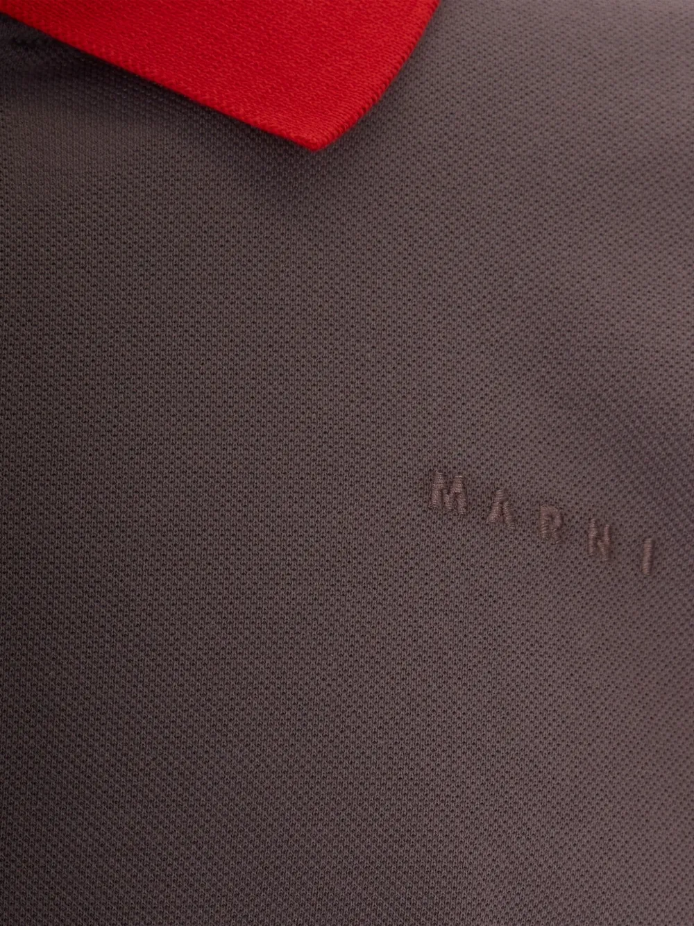 Marni Poloshirt met contrasterende kraag Bruin