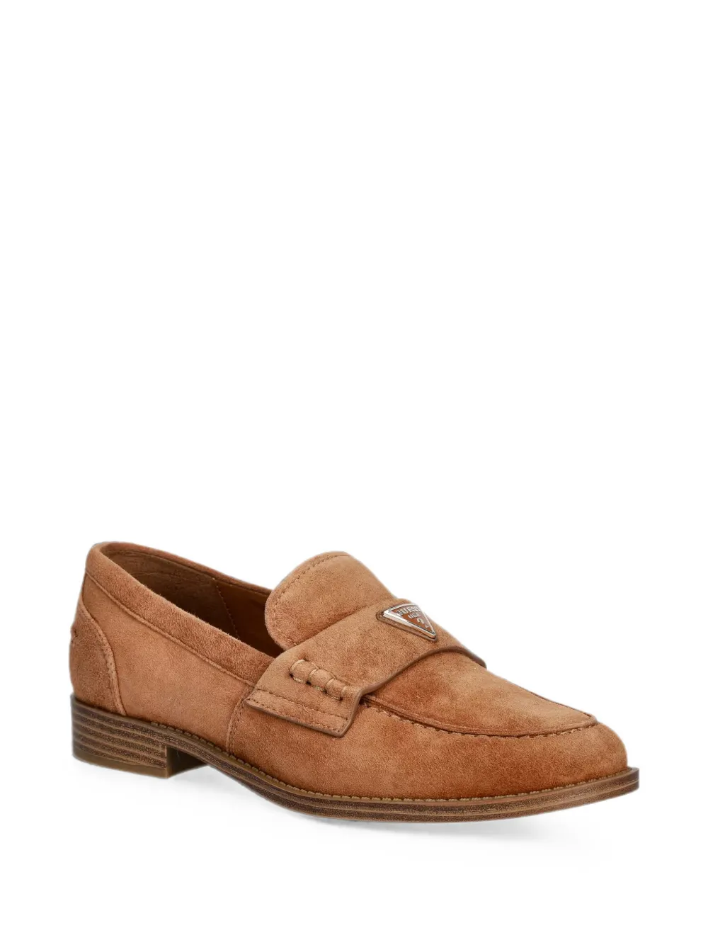 GUESS USA logo-plaque suede loafers Bruin