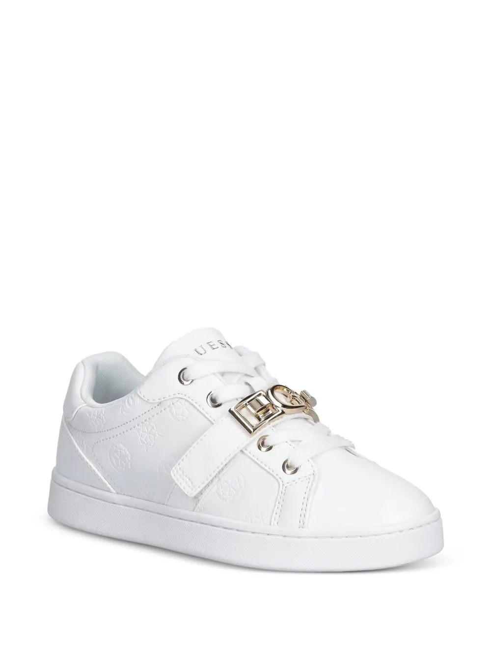 GUESS USA logo-embossed buckle-detail sneakers Wit