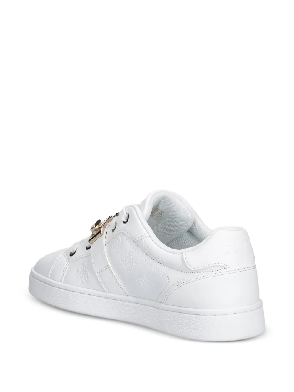 GUESS USA logo-embossed buckle-detail sneakers Wit