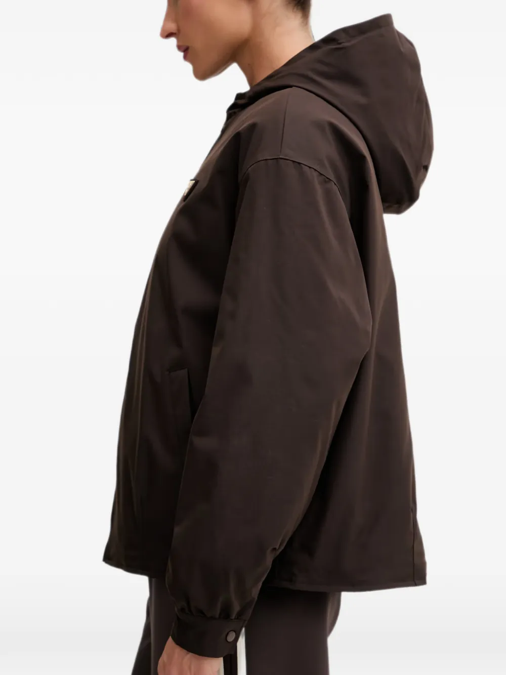 GUESS USA logo-plaque hooded jacket Bruin