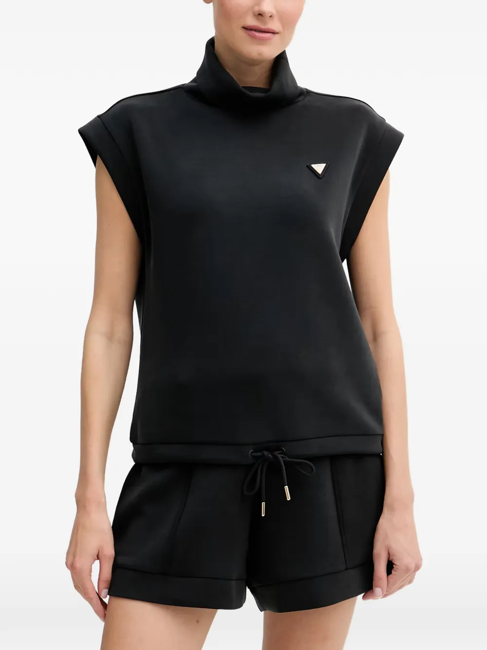 GUESS USA T-shirt con scollo a imbuto - Nero