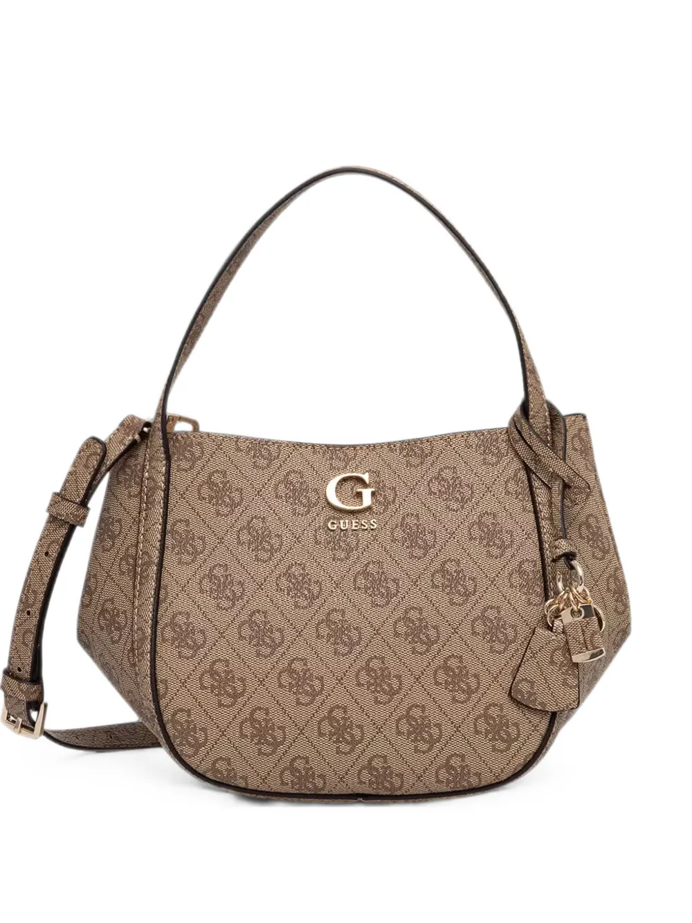 GUESS USA Coleen monogram-print logo-plaque tote bag - Marrone
