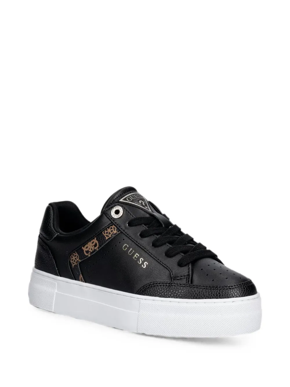 GUESS USA logo-print panelled sneakers Zwart