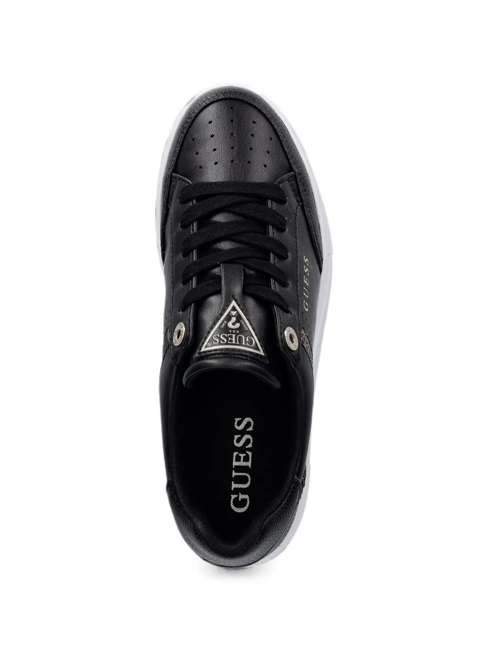 GUESS USA logo-print panelled sneakers Zwart