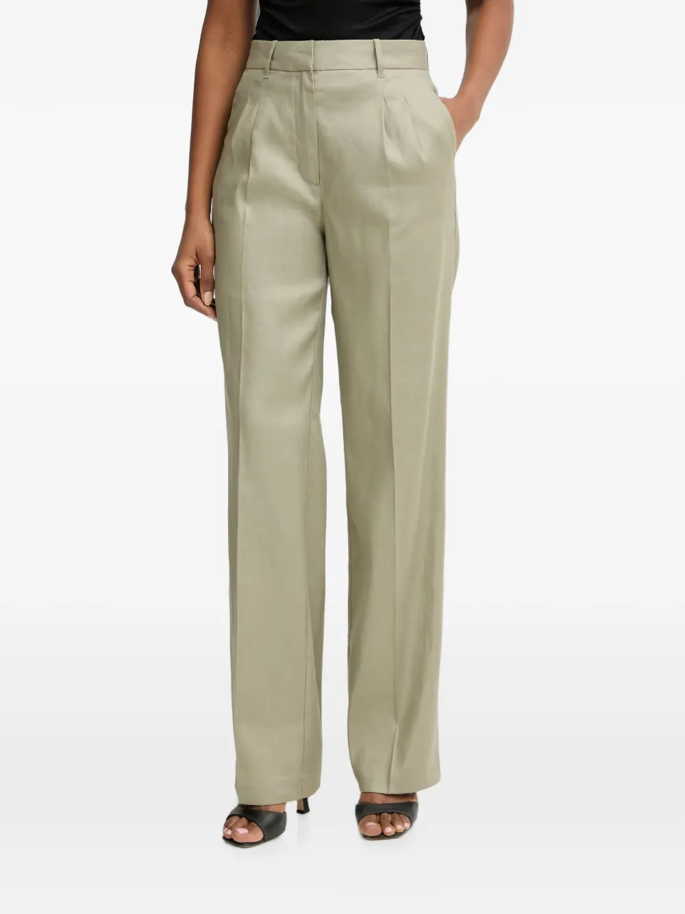 GUESS USA pleated straight-leg trousers - Toni neutri