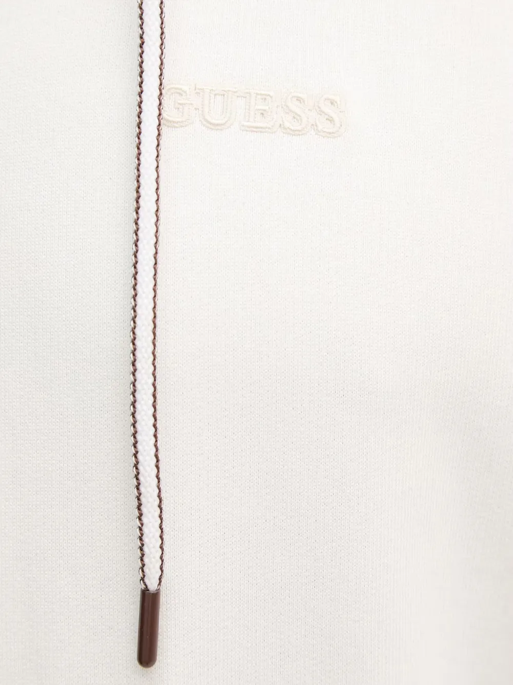 GUESS USA Hoodie met geborduurd logo Beige