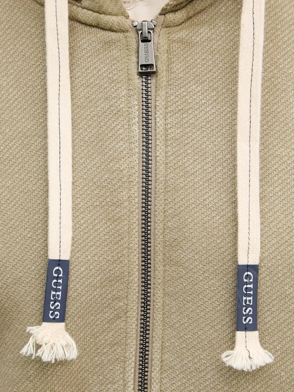 GUESS USA Imapct hoodie met trekkoord en rits Beige
