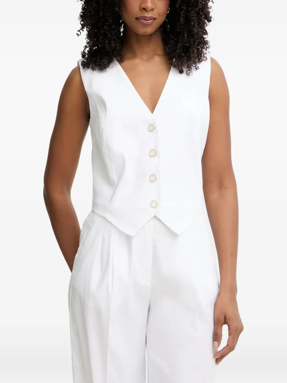 GUESS USA linen vest - Weiß