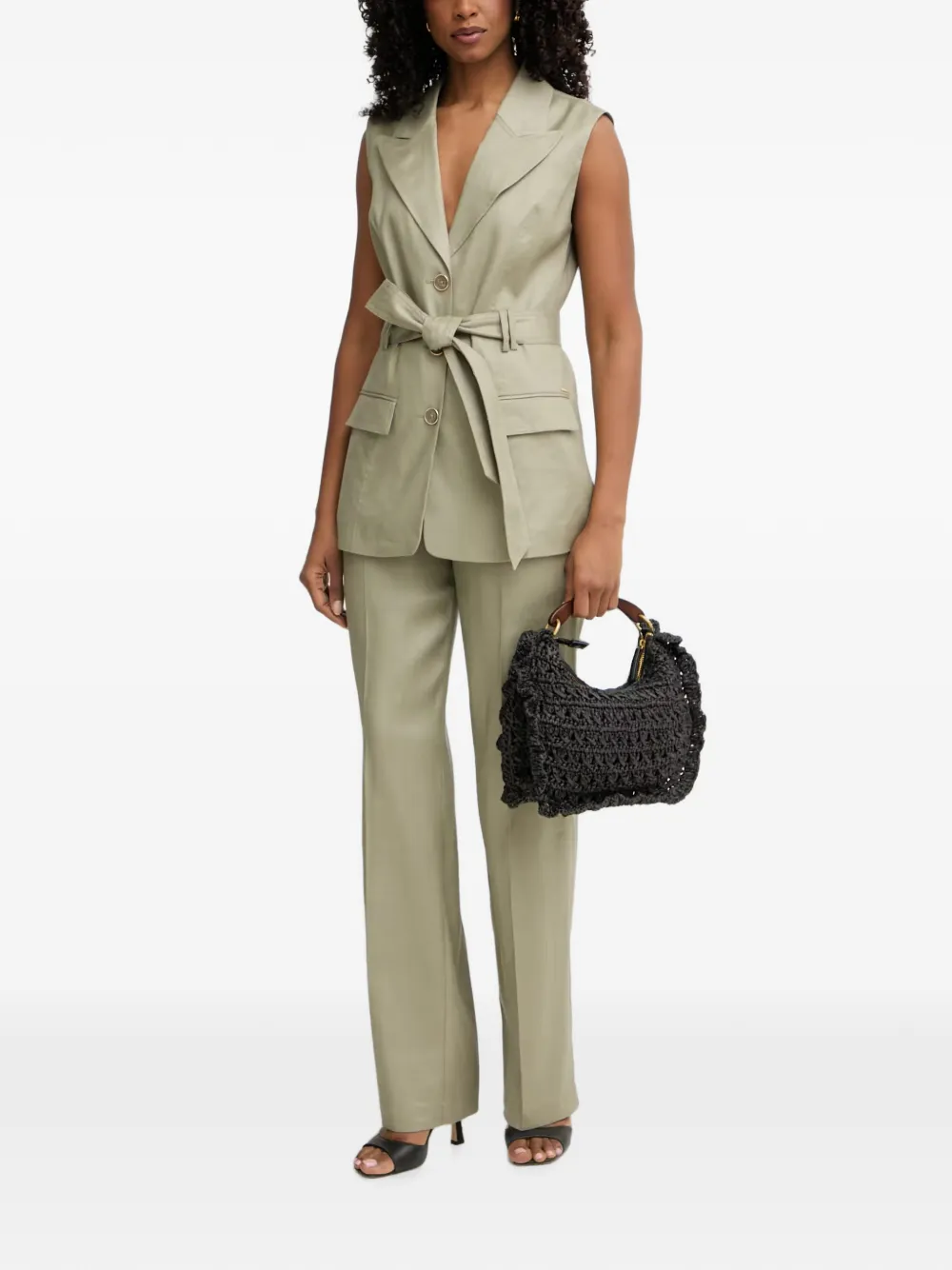 GUESS USA Blazer met elastische tailleband Groen