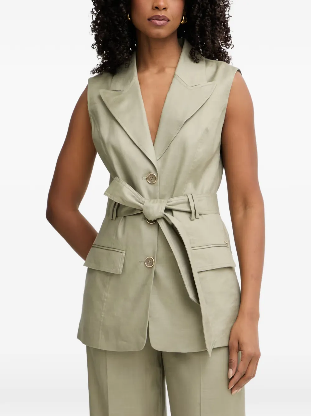 GUESS USA elasticated waistband blazer - Verde