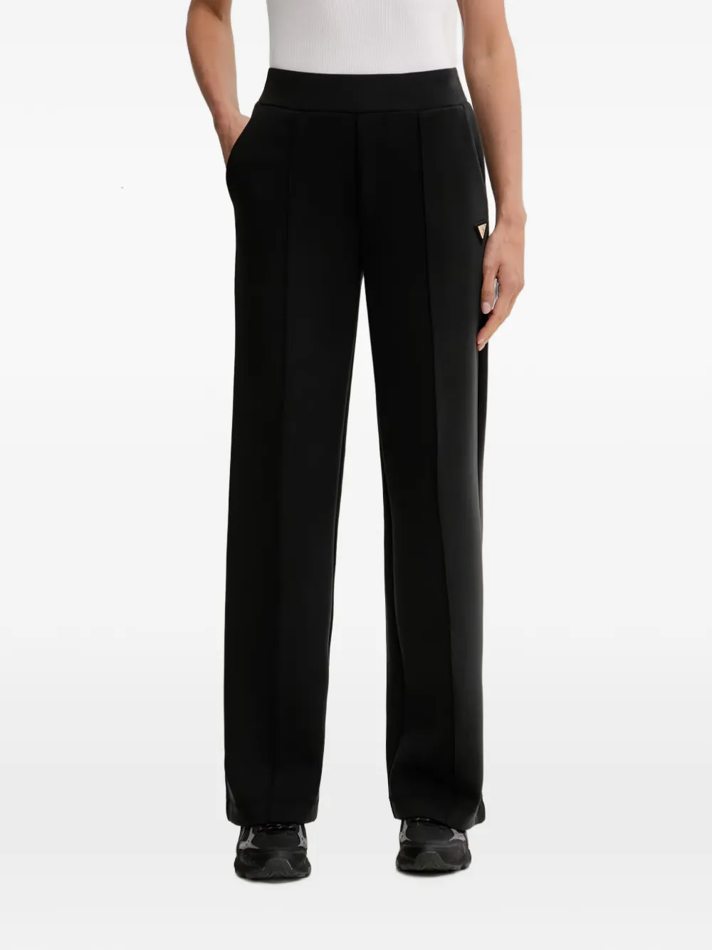 GUESS USA logo-plaque wide-leg track pants - Nero