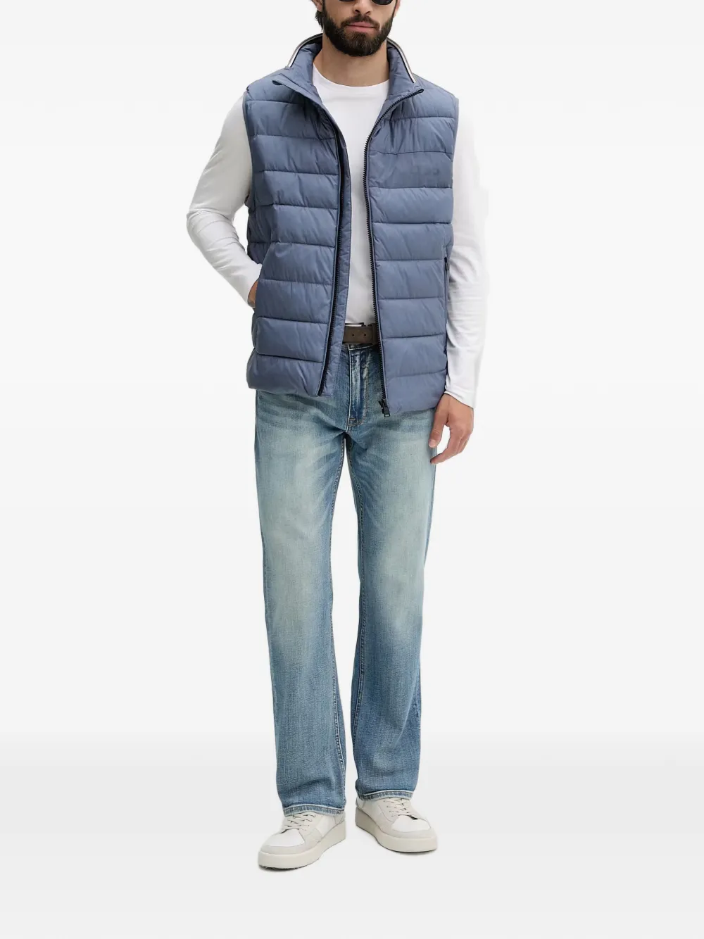 GUESS USA Jeans met logo-patch en vervaagd effect Blauw