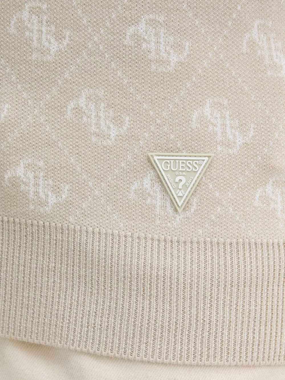 GUESS USA logo-jacquard sweater Beige