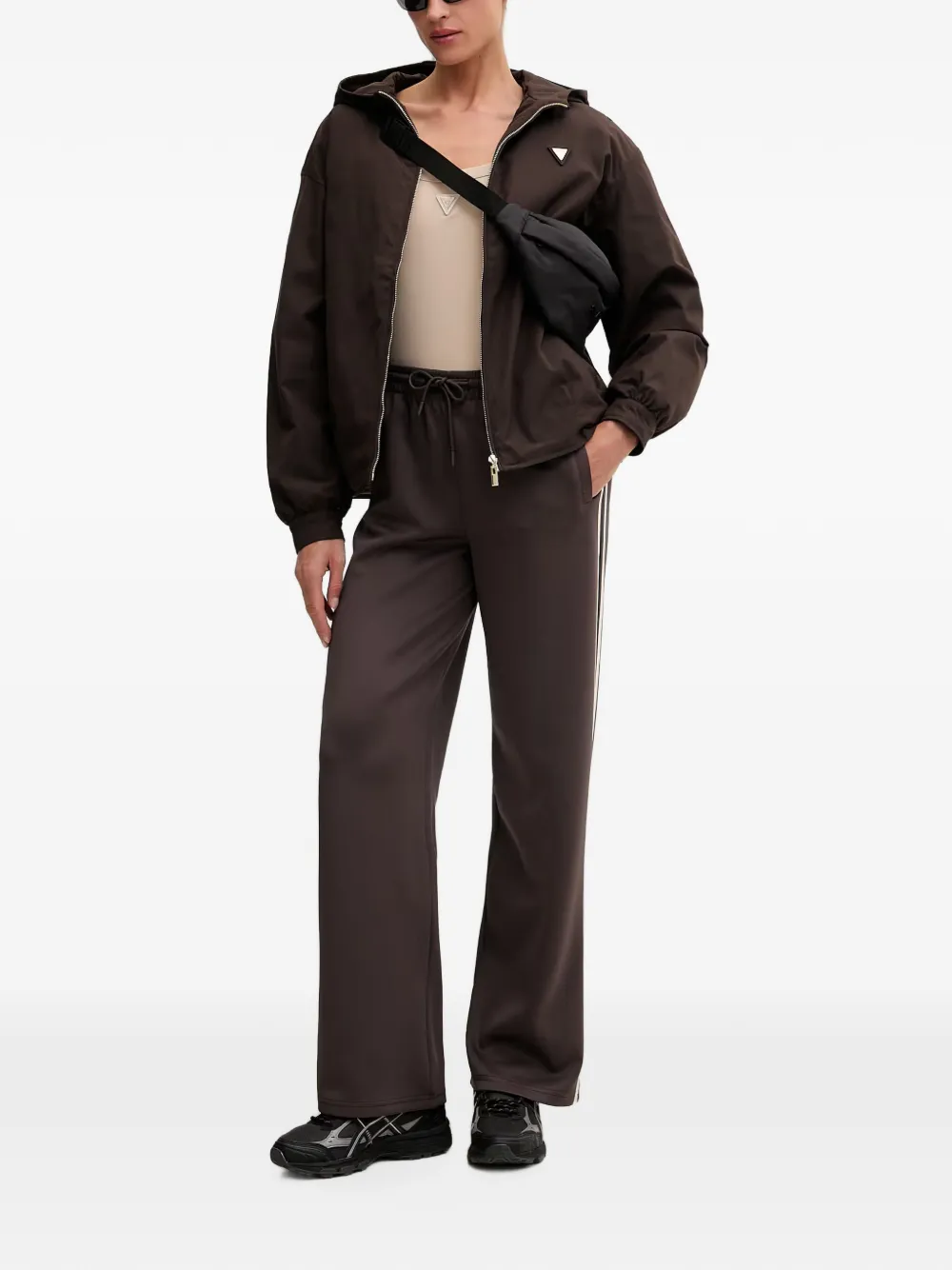 GUESS USA Trainingsbroek met trekkoordtaille Bruin