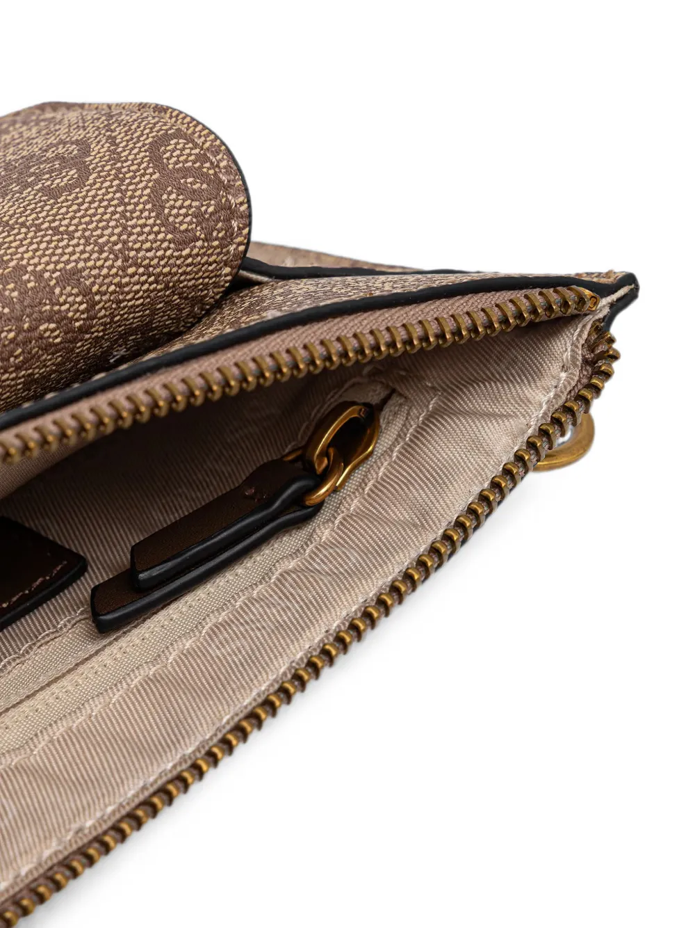 GUESS USA Heuptas met logo-plakkaat en monogram-print Bruin