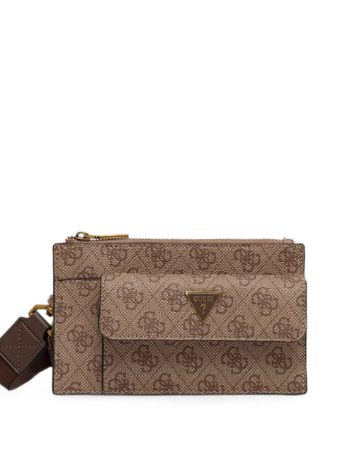 GUESS USA monogram-print logo-plaque belt bag