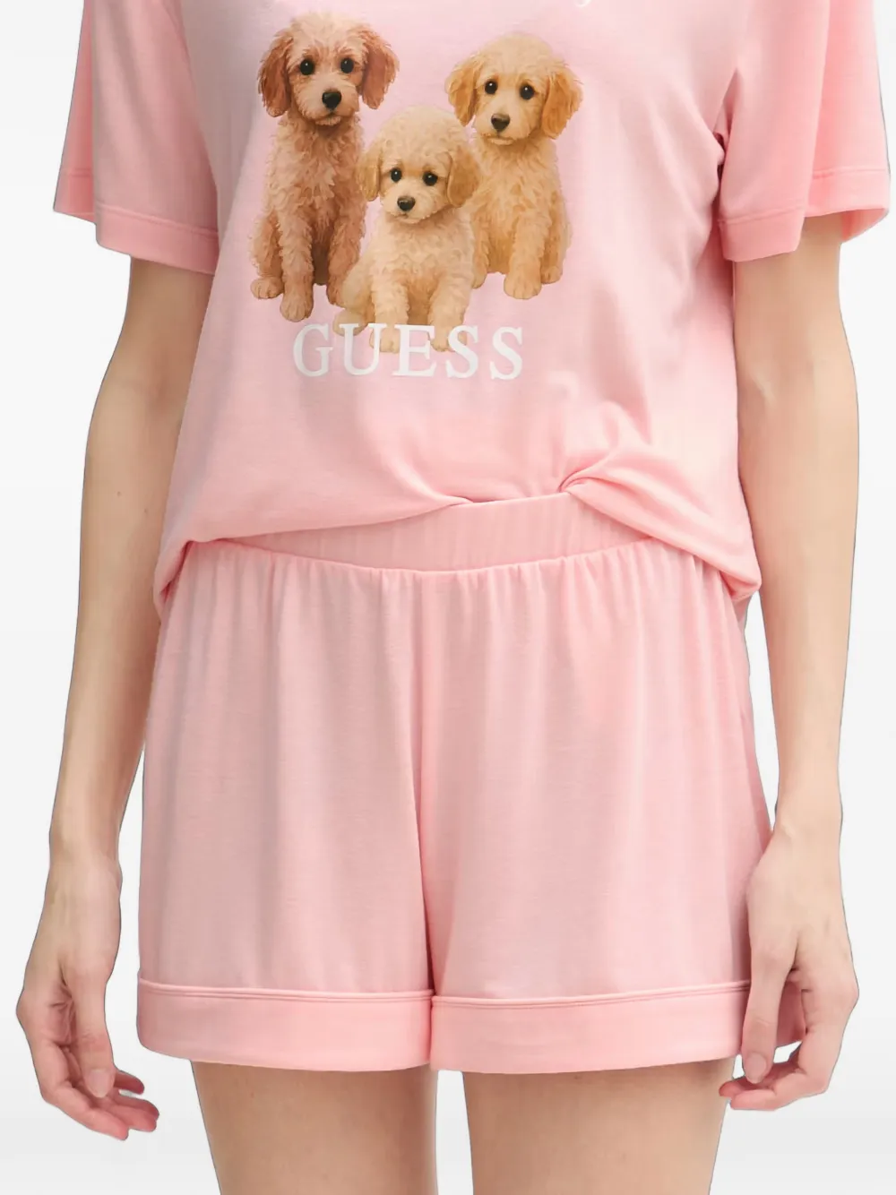 GUESS USA Pyjama met grafische print Roze