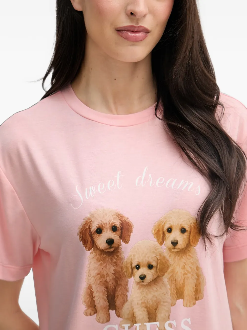 GUESS USA Pyjama met grafische print Roze