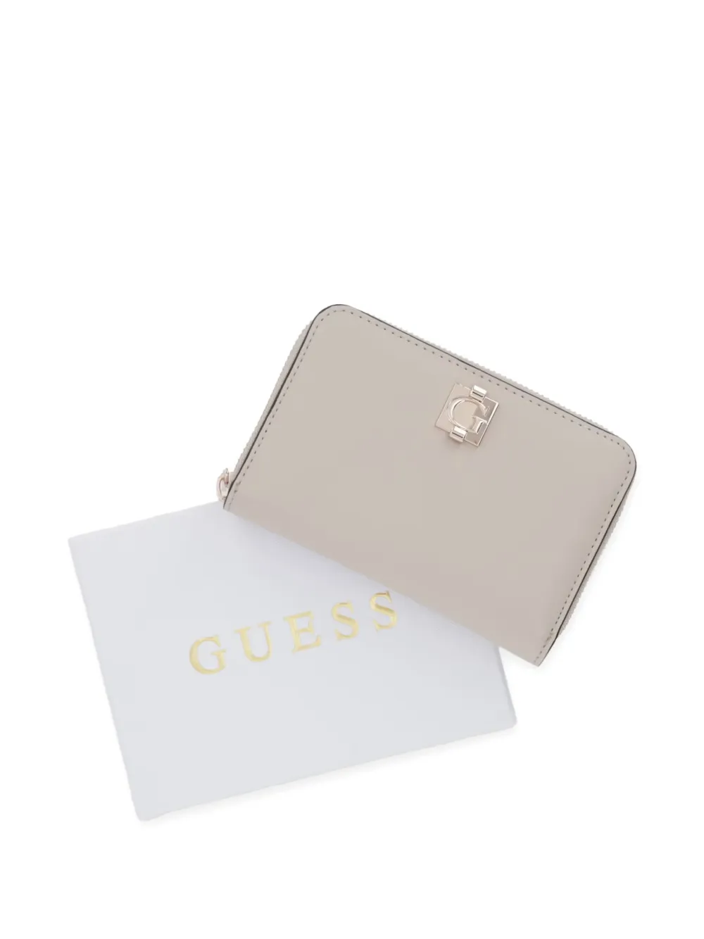 GUESS USA Audrey logo-plaque zip-around wallet Grijs