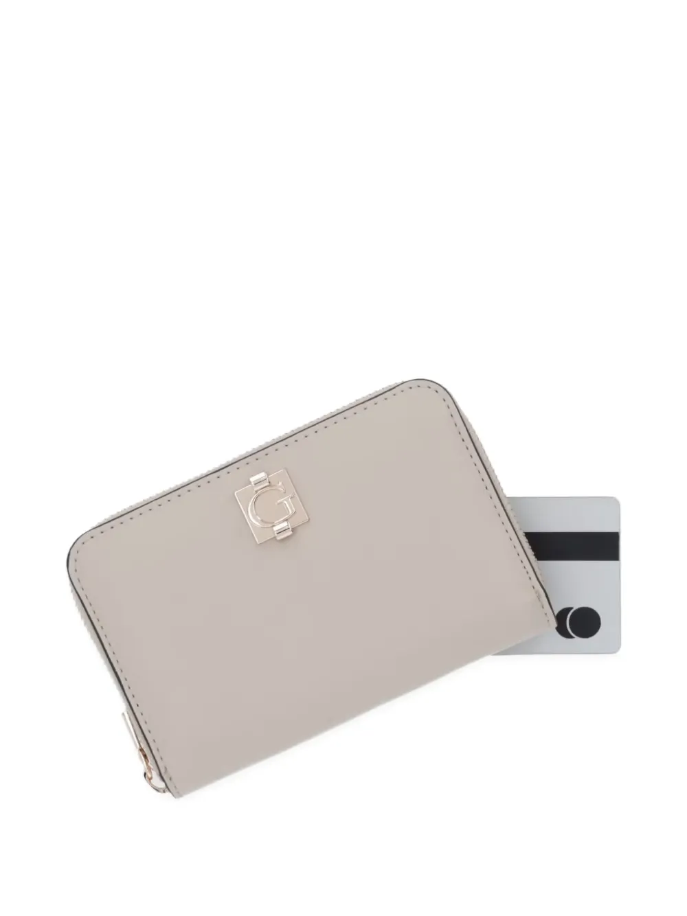 GUESS USA Audrey logo-plaque zip-around wallet Grijs