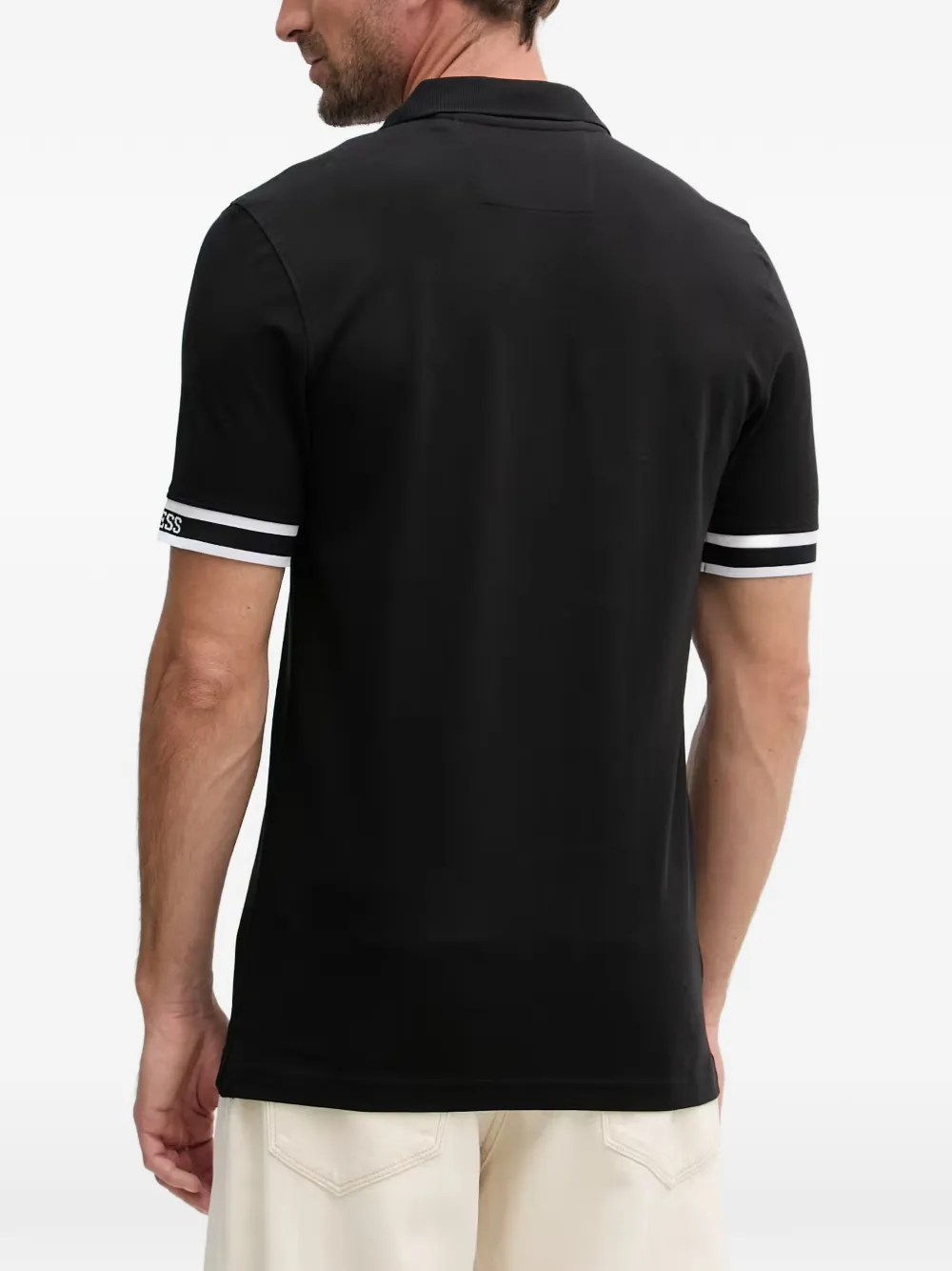 GUESS USA Poloshirt met logopatch Zwart