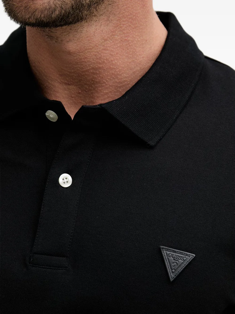 GUESS USA Poloshirt met logopatch Zwart